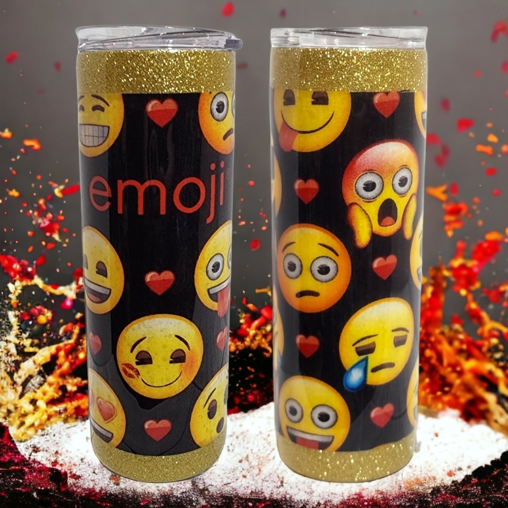 Emoji/ 20oz Custom Fabric Tumbler